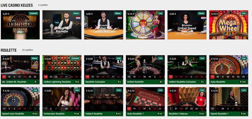 casino tables