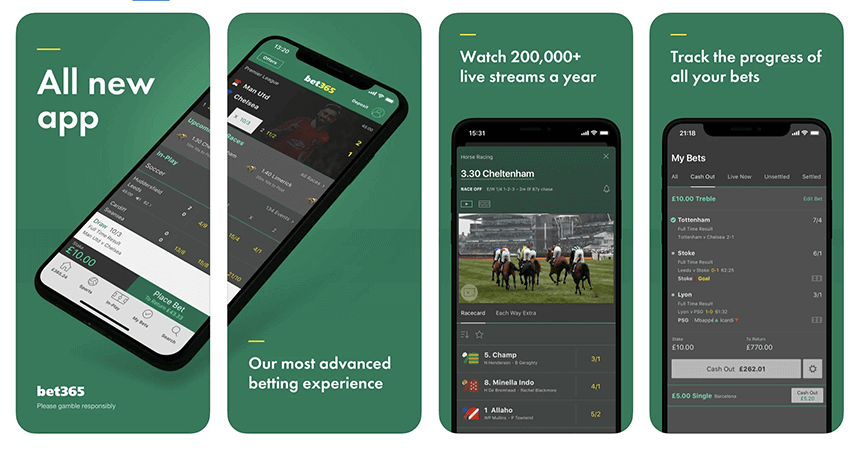 The Bet365 mobile app